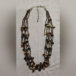Elegant Multi-Strand Beaded Necklace